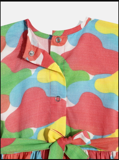 Pure Cotton Multi colour Frock