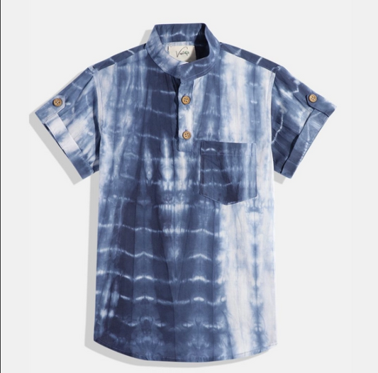 ORGANIC COTTON SHIRT - BLUE TIE & DYE